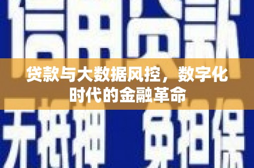 铜仁贷款与大数据风控，数字化时代的金融革命