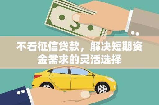 铜仁不看征信贷款，解决短期资金需求的灵活选择