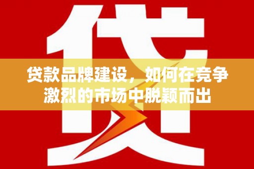 铜仁贷款品牌建设，如何在竞争激烈的市场中脱颖而出