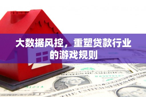 铜仁大数据风控，重塑贷款行业的游戏规则