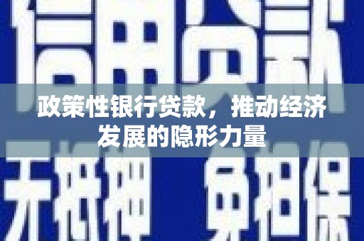 铜仁政策性银行贷款，推动经济发展的隐形力量