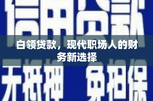 铜仁白领贷款，现代职场人的财务新选择