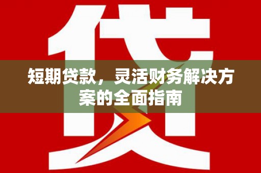 铜仁短期贷款，灵活财务解决方案的全面指南