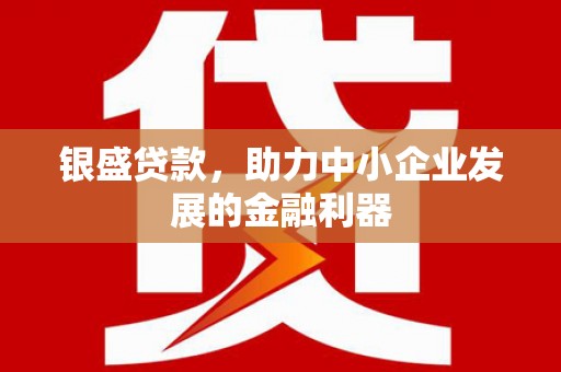 铜仁银盛贷款，助力中小企业发展的金融利器