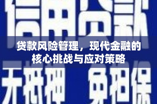 铜仁贷款风险管理，现代金融的核心挑战与应对策略