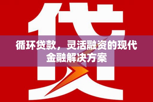 铜仁循环贷款，灵活融资的现代金融解决方案