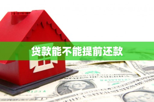 铜仁贷款能不能提前还款