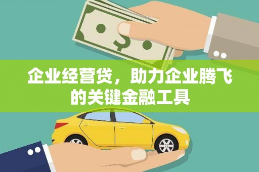 铜仁企业经营贷，助力企业腾飞的关键金融工具