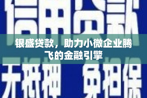 铜仁银盛贷款，助力小微企业腾飞的金融引擎