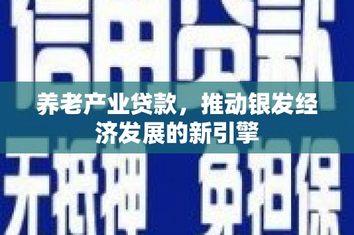 铜仁养老产业贷款，推动银发经济发展的新引擎
