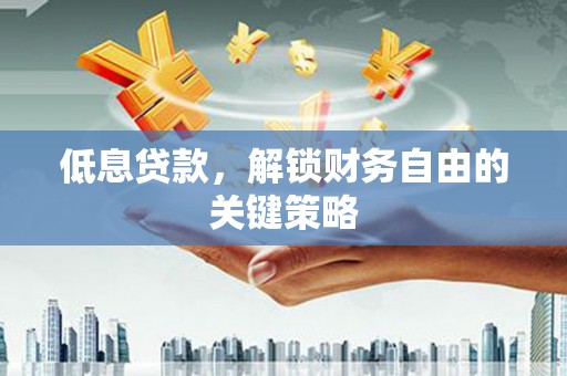 铜仁低息贷款，解锁财务自由的关键策略