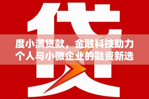 铜仁度小满贷款，金融科技助力个人与小微企业的融资新选择
