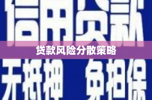 铜仁贷款风险分散策略