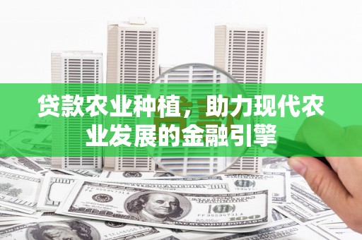 铜仁贷款农业种植，助力现代农业发展的金融引擎