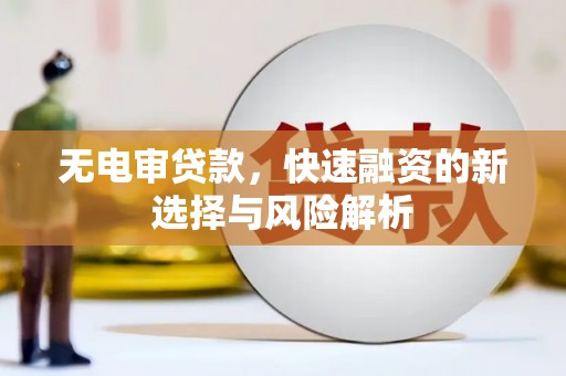 铜仁无电审贷款，快速融资的新选择与风险解析