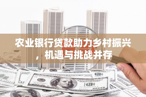 铜仁农业银行贷款助力乡村振兴，机遇与挑战并存
