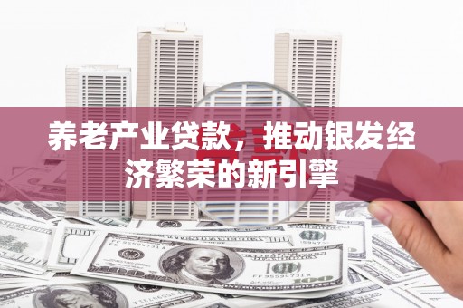 铜仁养老产业贷款，推动银发经济繁荣的新引擎