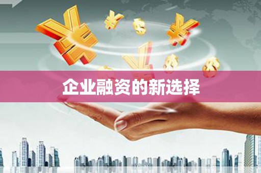铜仁企业融资的新选择