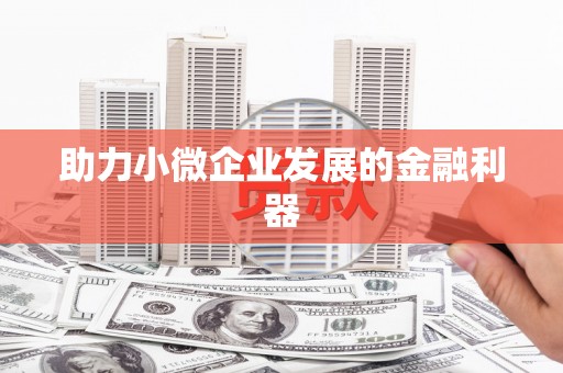 铜仁助力小微企业发展的金融利器