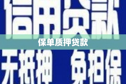 铜仁保单质押贷款