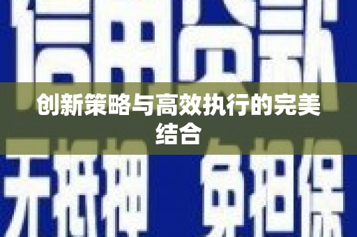 铜仁创新策略与高效执行的完美结合